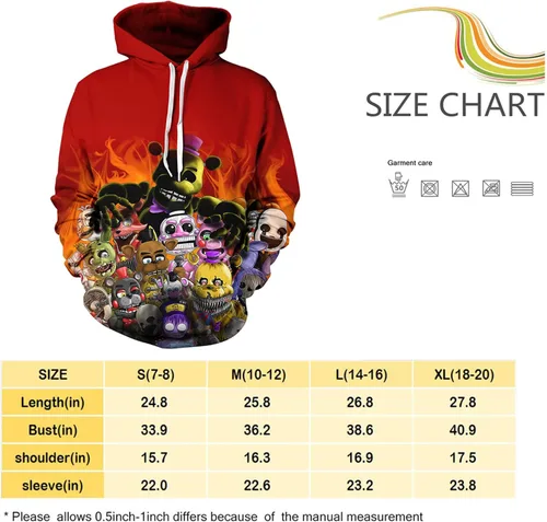 Vista 5 de Puzhai Sudadera con capucha para adolescentes con estampado 3D de anime para niños y niñas