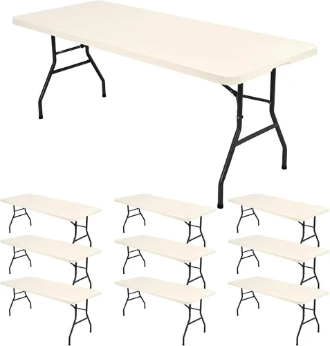Vista 19 de 6 Pack de Manteles Ajustados para Mesas Rectangulares de 8 Pies, Cubierta de Mesa Aqua Azul Elástica para Picnic al Aire Libre, Paños de Mesa