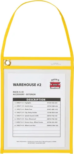 Vista 10 de C-Line Soporte para billetes de tienda de 1 bolsillo con setrap, costuras negras, 75 hojas, 9 x 12, 15/caja