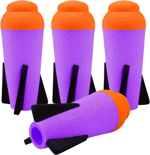 Vista 8 de Ruibytree Recambio de mega misiles para Nerf N-Strike Elite Series, 4 unidades, dardos compatibles con mega misiles de recarga de misiles de cohetes