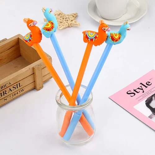Vista 7 de Animal Llama Alpaca Oveja Camel Bolígrafos de Gel Set Moda Lindo Colorido Kawaii Encantador Colorido Bolígrafos de Gel de Oficina Material Escolar