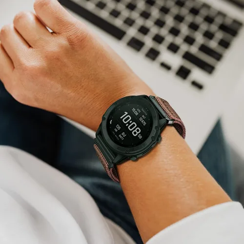 Vista 3 de Compatible con Garmin, correa deportiva de nailon para reloj fēnix/Forerunner/Vivoactive/Approach/MARQ/quatix/D2 Series resistente banda de repuesto