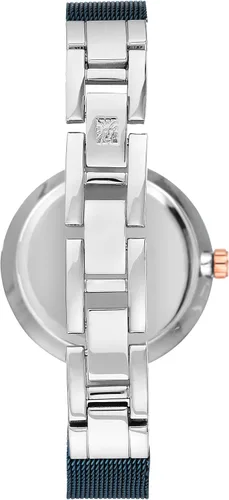 Vista 2 de Anne Klein Reloj de pulsera de malla acentuada con cristal prémium para mujer