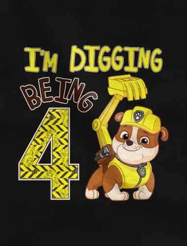 Vista 2 de Paw Patrol Digging 4th B-Day - Camiseta de béisbol oficial de manga 34