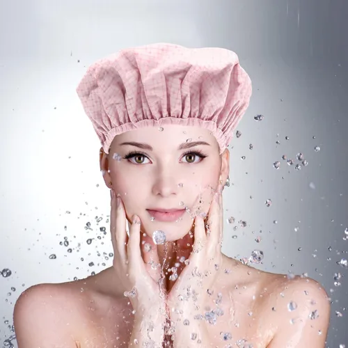 Vista 7 de Healeved Gorro de ducha para el cuidado del cabello, gorro de ducha con calefacción, gorro de natación impermeable, productos para el cabello