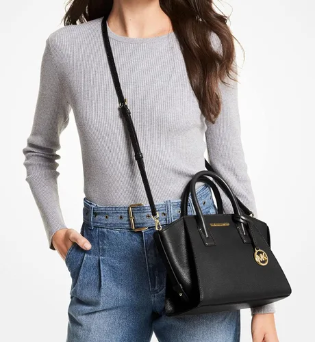 Vista 4 de MICHAEL Michael Kors Avril - Bolso pequeño con cremallera superior color negro Negro