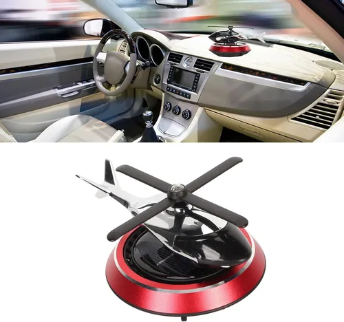 Vista 5 de Ambientador para automóvil, helicóptero mejorado para aromaterapia, ambientador giratorio solar con rotación solar, alivia el estrés y purifica