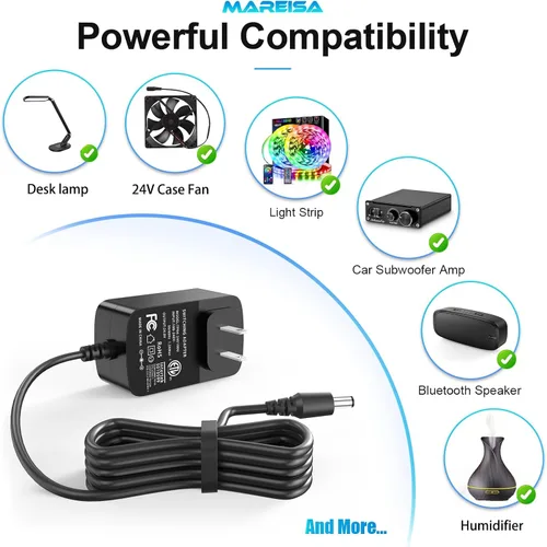 Vista 2 de Fuente de alimentación de 100V-240V a 24V, adaptador de corriente de 24V 1A