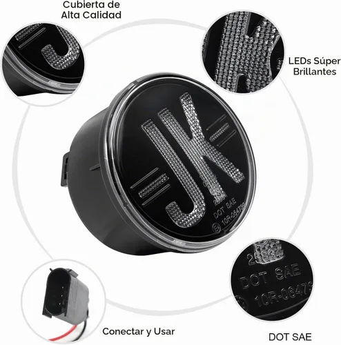 Vista 5 de Luces direccionales para Wrangler JK 2007-2017, 2 luces LED de circulación diurna LED, lámpara de señal de giro ámbar frontal, luz indicadora