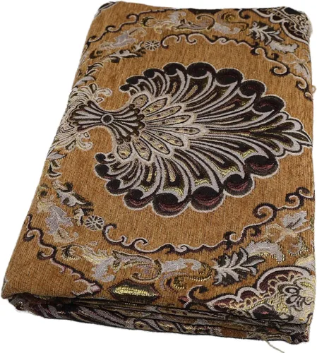 Vista 6 de TinaKim Tela de Tapicería Floral, Jacquard Damasco de Chenilla, para Recubrir Sillas de Muebles y Sofás (Azul, 2 Yardas)