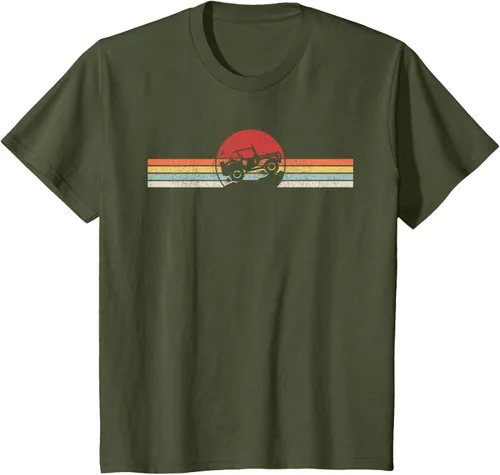 Vista 13 de Camiseta retro vintage Off Road 4X4 Negro