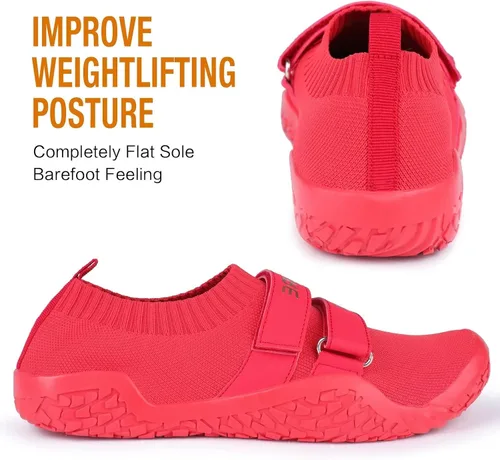 Vista 3 de FANTURE Zapatos de levantamiento de pesas para hombre y mujer, calzado de entrenamiento para sentadillas, minimalistas, tenis de gimnasio descalzos