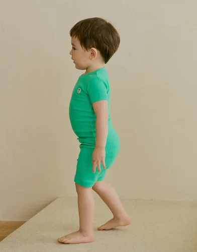 Vista 4 de moimoln Ropa de dormir de algodón de viscosa de bambú de alta calidad 6M-5T acanalada para bebés, niñas y niños, verano fresco