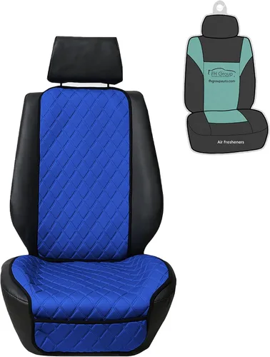 Vista 11 de FH Group Protector de asiento delantero de automóvil, resistente al agua, compatible con bolsa de aire, diseño de diamante de lujo Neo Supreme Beige