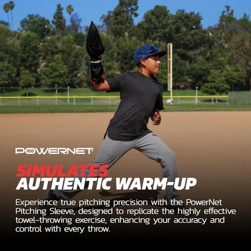 Vista 4 de PowerNet La manga de lanzamiento, el entrenador de calcetines de sóftbol y béisbol mejora la mecánica de lanzamiento y la velocidad, ayuda ajustable