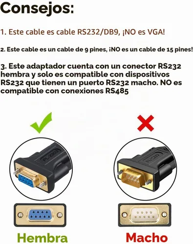 Vista 3 de CableCreation Cable adaptador serie USB a RS232 DB9, chipset PL2303
