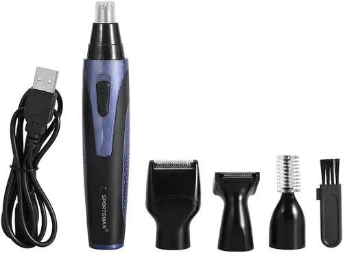 Vista 9 de Sonew Kit de recortadora eléctrica, juego de afeitadora facial eléctrica recargable automática de cejas de oído