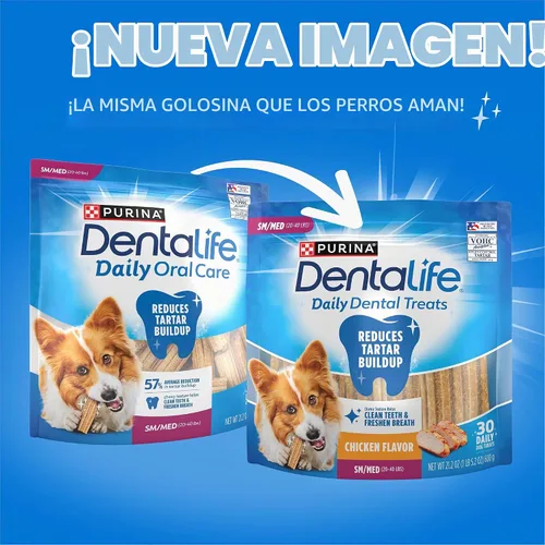 Vista 2 de Dentalife Purina Daily Oral Care - Golosinas dentales para perros, pequeñas