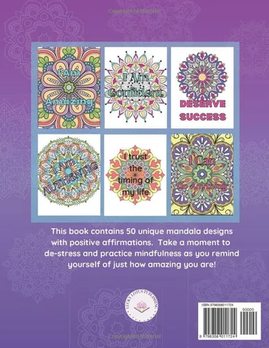 Vista 2 de I Am Amazing and Other Positive Affirmations Mindfulness Mandala Coloring Book (Mindful Mandalas A Coloring Book Series)