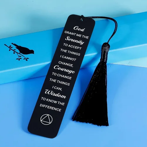 Vista 6 de Sobriety Recovery AA Gifts - Marcadores cristianos para mujeres y hombres, marcadores religiosos con versículos bíblicos