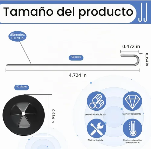 Vista 2 de Clips de protección de panel solar, kit de rollo de animales, clips de sujeción de acero inoxidable para panel solar, alambre de pájaro, valla