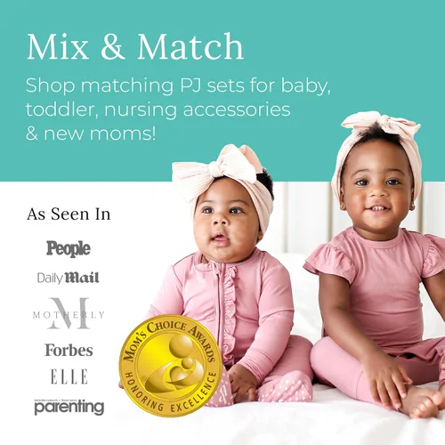 Vista 2 de Posh Peanut Bata de mamá para maternidad, parto de parto, ropa de descanso de lactancia suave, viscosa de bambú