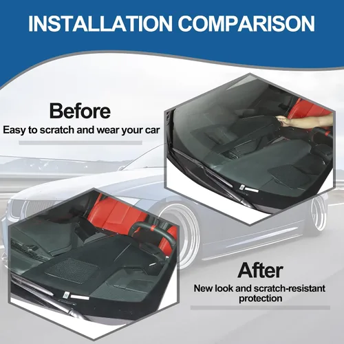 Vista 2 de Cubierta de panel de control compatible con Corvette C8 Stingray 2020-2024 ABS 4 piezas de cubierta de borde superior del salpicadero, accesorios