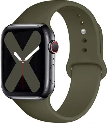 Vista 13 de Saucyi Compatible con Apple Watch Band 1.614 in 1.575 in 1.496 in 1.929 in 1.772 in 1.732 in 1.654 in, correa deportiva de silicona suave con cierre