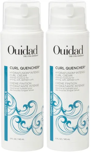 Vista 8 de Ouidad Curl Quencher Hydrafusion - Crema para rizos intensos, 5 onzas, crema de peinado definidora de rizos para rizos táctiles, crema flexible