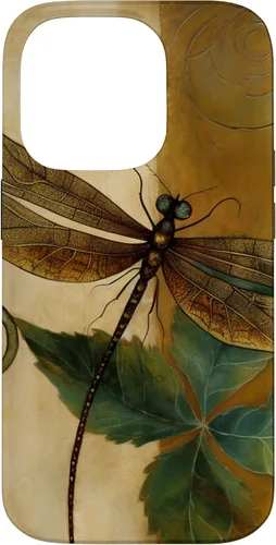 Vista 17 de Funda para iPhone 16 con diseño floral de libélula bohemia
