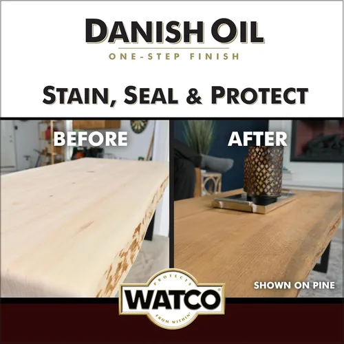 Vista 9 de Watco Aceite danés para acabado de madera en aerosol, 11.25 oz, Nogal oscuro Penetrating Oil Formula, Enhances Natural Grain, Easy Wipe-On