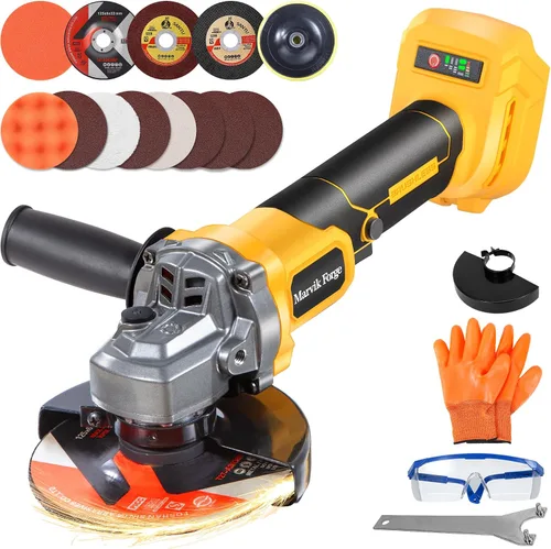 Vista 10 de Kit de amoladora angular inalámbrica de 4.5 pulgadas compatible con batería Makita de 18 V