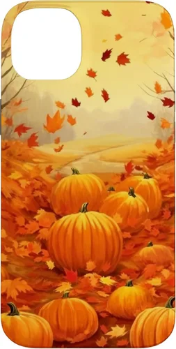 Vista 15 de Autumn Falling Leaves Pumpkin Spice Harvest Happy Autumn Case for iPhone 17