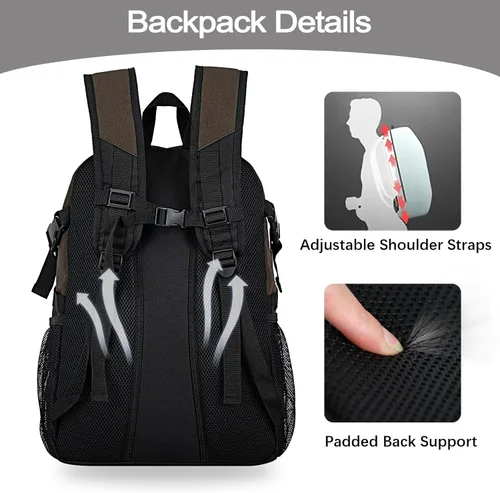 Vista 5 de LARIPOP Basketball Backpack with Ball Compartment - Ventilated Shoe Pocket Fits US Size 15, Water Resistant 30L Sports Bag for Men Women Teen