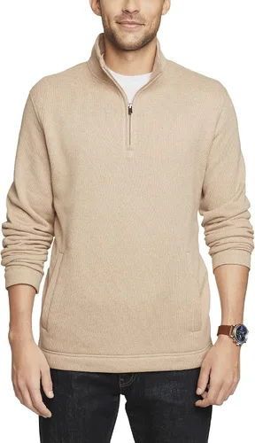Vista 6 de Van Heusen Flex de manga larga 1/4 cremallera suave suéter polar para hombre (descontinuado)
