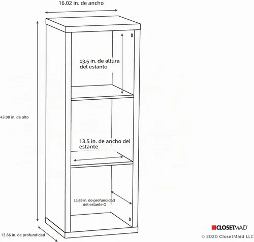 Vista 3 de Armarios cúbicos decorativos de almacenamiento ClosetMaid Nogal negro