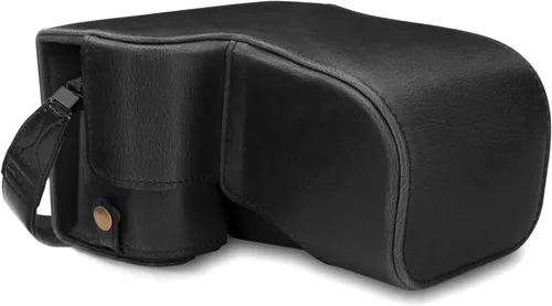 Vista 15 de MegaGear MG1651 Ever Ready Funda de piel para cámara Compatible con Sony Alpha A6400 (16-50mm) - Negro