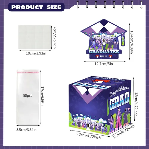 Vista 2 de Caja de dinero de graduación para regalo en efectivo, caja de regalo de clase de 2026, caja de dinero para fiesta de graduación, divertida sorpresa