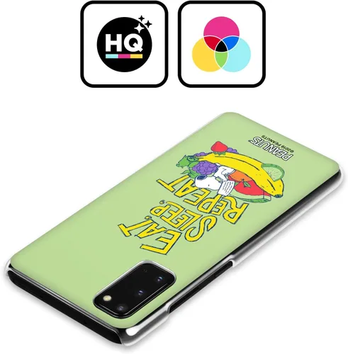 Vista 2 de Head Case Designs Funda rígida con licencia oficial de Peanuts Eat Sleep Snoopy Naturally Sweet compatible con Samsung Galaxy S23 Ultra 5G Comer