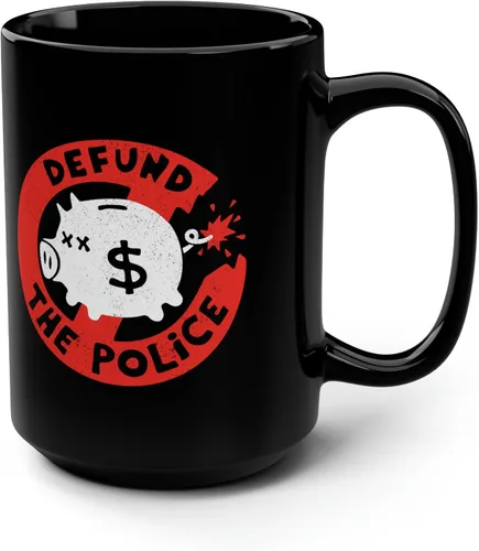 Vista 6 de Defund the Police - Taza de café negra de cerámica de 15 onzas – Fuck the Police – Tazas de protesta con refranes – Acab 1213 All Cops are Bastards