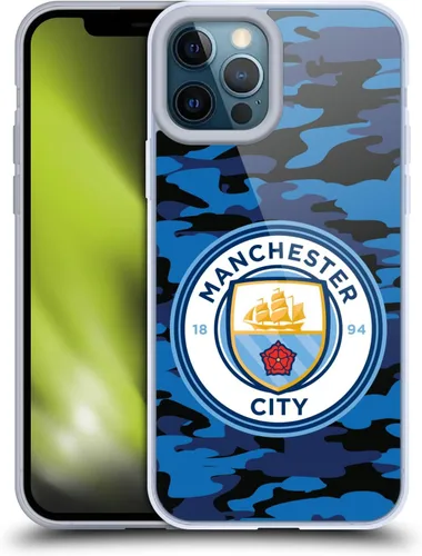 Vista 162 de Head Case Designs Funda de gel con licencia oficial del Manchester City Man City FC Blue Moon Badge Camou [protección de grado militar] compatible