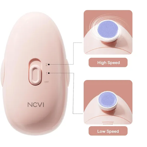 Vista 3 de Cortador de uñas eléctrico para bebés, juego de cortaúñas seguro para recién nacidos, bebés y niños pequeños, 8 cabezales de molienda, lima de uñas