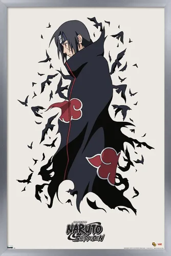 Vista 15 de Trends International Naruto Shippuden - Póster de pared de Itachi, 14.725 x 22.375 pulgadas, versión enmarcada de madera de granero