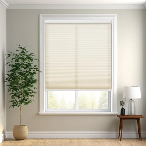 Vista 5 de Changshade Persianas celulares sin cordón, con diseño de panal de abeja, filtrantes de luz, plisadas, fáciles de instalar para ventanas interiores