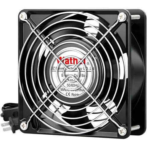 Vista 9 de Wathai AC Axial 2060 7.874 in Case Muffin Fan 110v 120V Dual Ball 7.874x2.362 in Dual Ball 280CFM Big Airflow High Performance Industrial Case