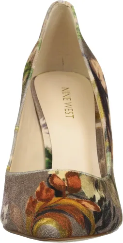 Vista 2 de Nine West Zapatos de tacón de tela Tatiana para mujer, terciopelo floral de ángel, 7, angel floral, terciopelo