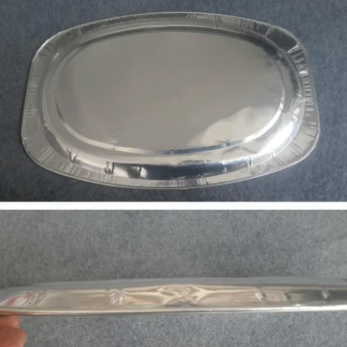 Vista 6 de CALLARON Bandeja de papel de aluminio 20pcs Bandeja de comida desechable Placa de papel de aluminio Placa de papel de aluminio Contenedor