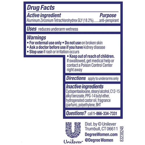 Vista 3 de DEGREE Sheer Powder - Desodorante antitranspirante en barra, azul, 2.6 onzas