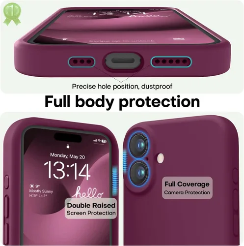 Vista 524 de LOVE 3000 Diseñada para Funda iPhone Air, Silicona Premium [Compatible con Magsafe][Forro de Microfibra Suave Anti-Rayones] Funda Protectora