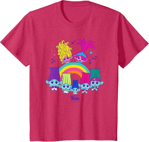 Vista 43 de Camiseta DreamWorks Trolls Band Together BroZone Poppy Viva Rainbow Negro